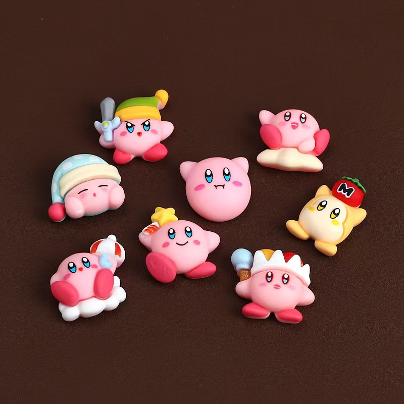 Model Kit Kirby - 8Pcs/Set Cartoon Cute Anime Figure Mini