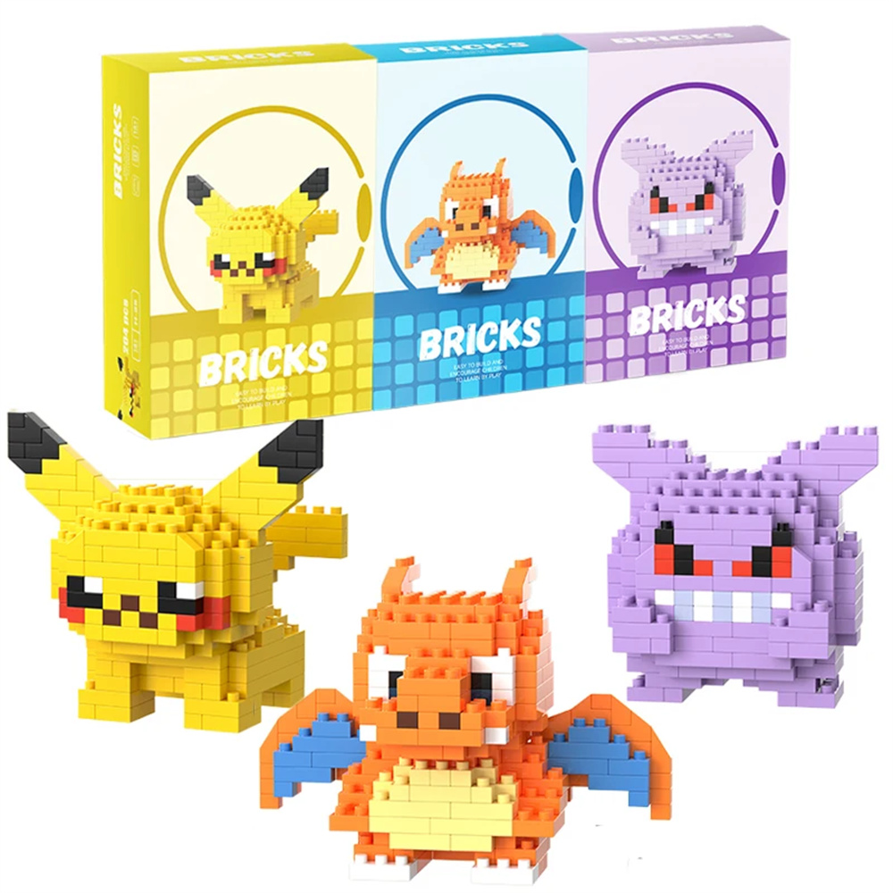 Model Kit Pokemon - Pokemon Micro Building Blocks Pikachu Dragonite