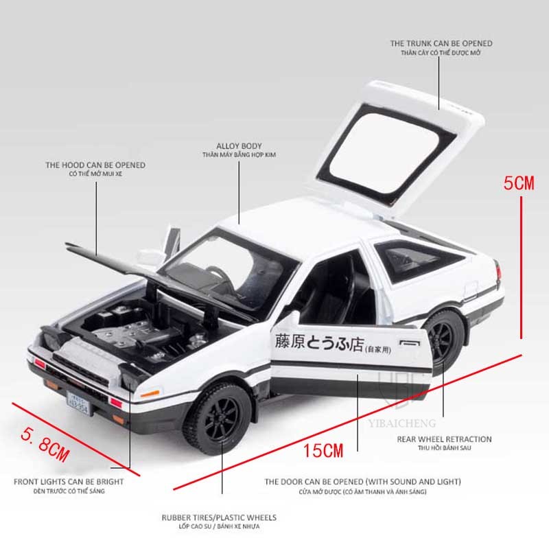 1/32 INITIAL D AE86 Alloy Car  - Model Kit Initial D 评论和价格