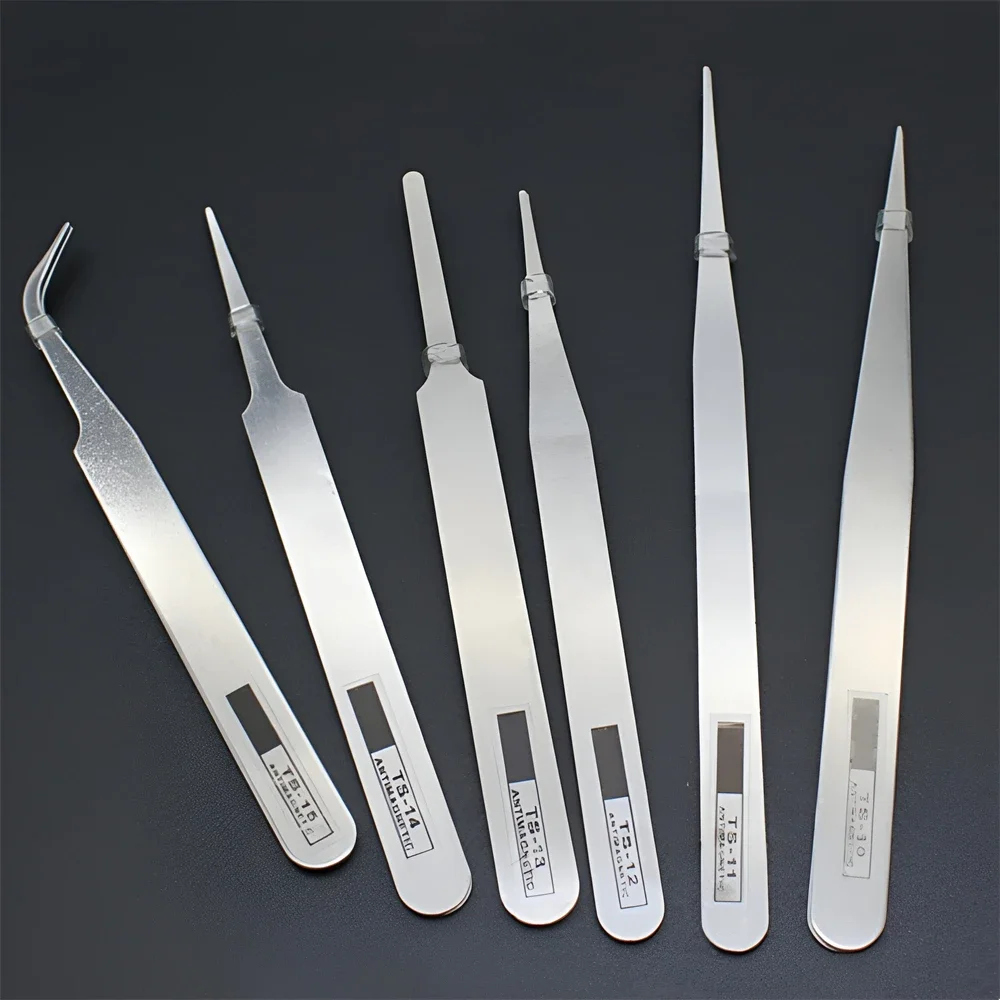 6Pcs Anti-static Stainless Ste - Model Kit Tweezers 评论和价格