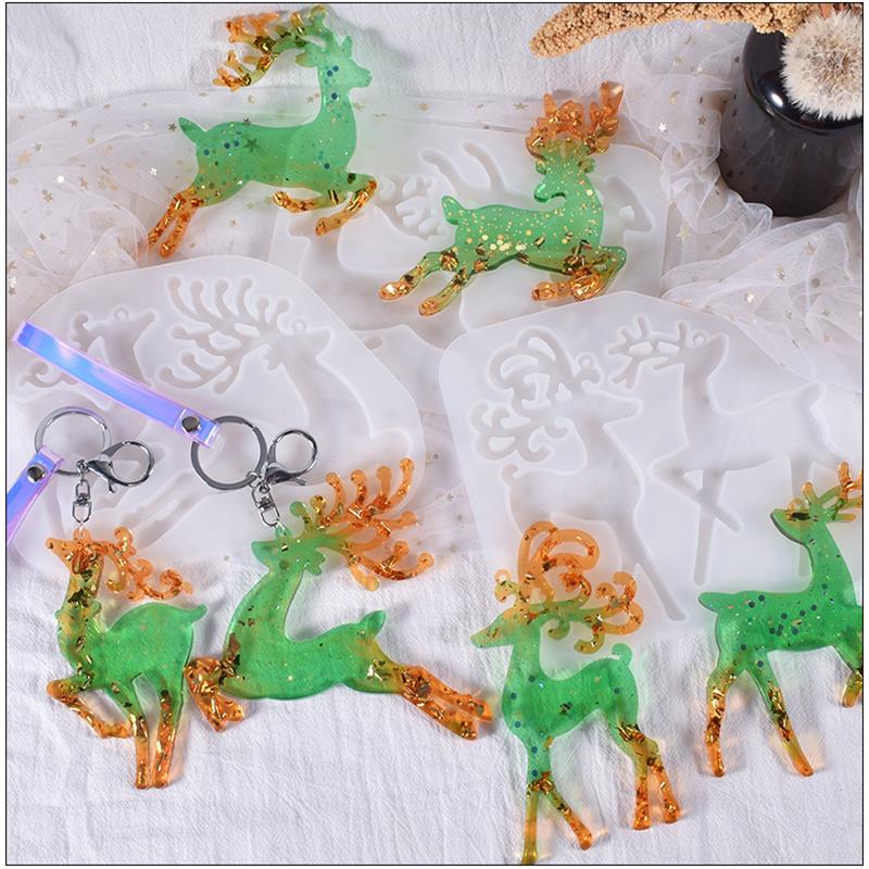 Christmas Elk Epoxy Resin Mold - Model Kit Varnish 评论和价格