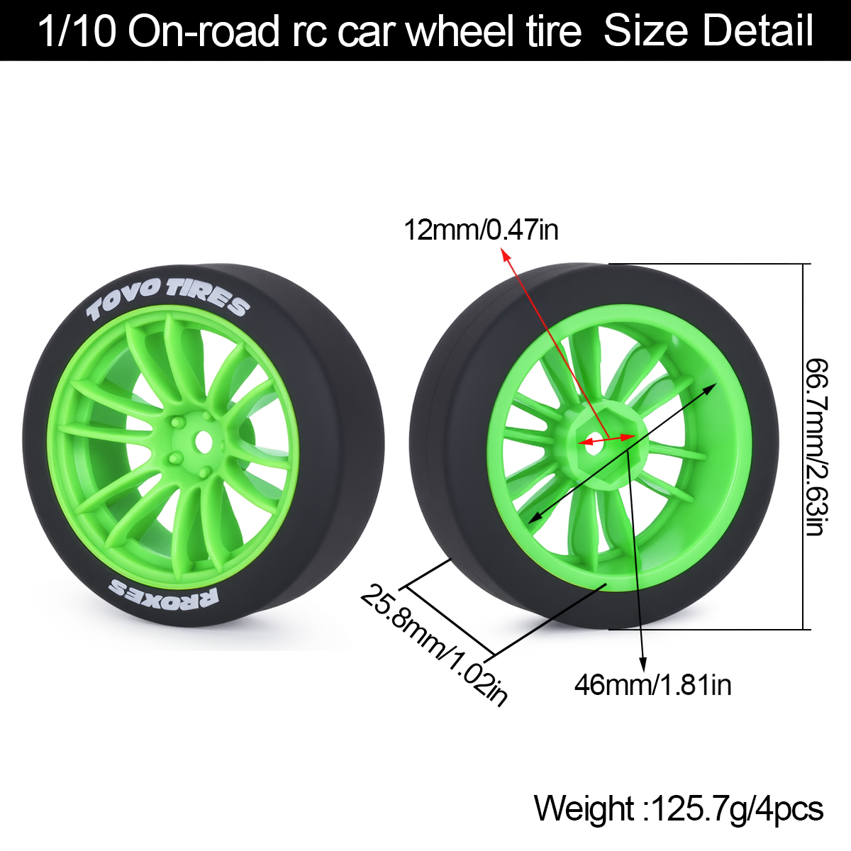 4Pcs Hard Drift Tires Wheel Ty - Model Kit Tamiya 评论和价格