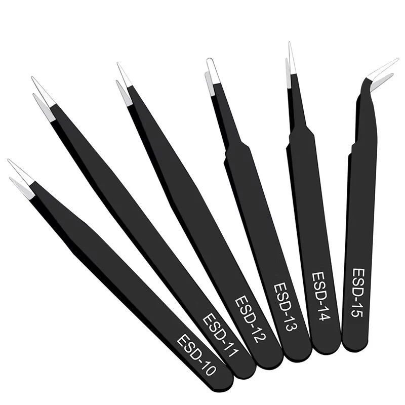 6pcs anti-static stainless ste - Model Kit Tweezers 评论和价格