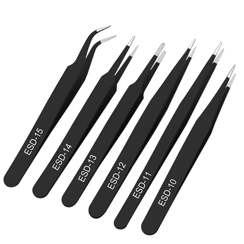 6pcs anti-static stainless ste - Model Kit Tweezers 评论和价格