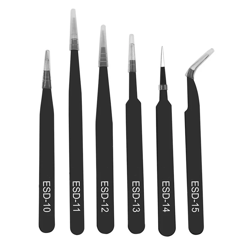 6pcs anti-static stainless ste - Model Kit Tweezers 评论和价格