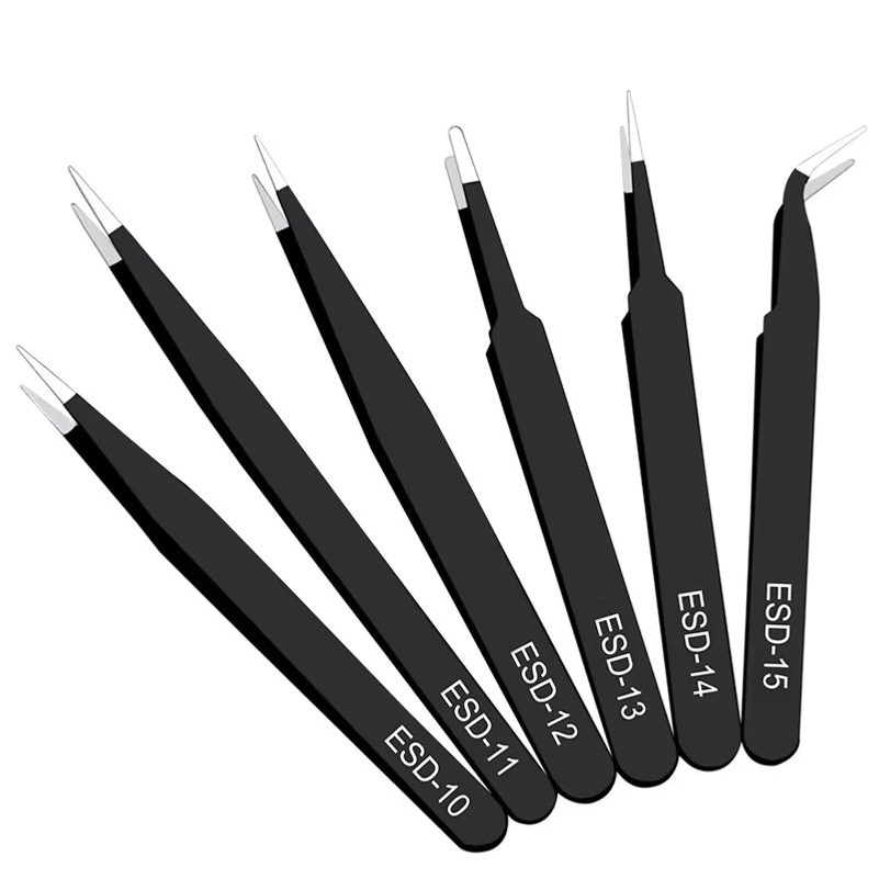 6pcs anti-static stainless ste - Model Kit Tweezers 评论和价格