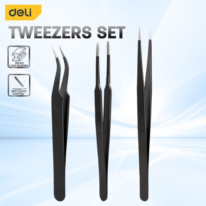 Deli 3PCS Tweezers Set Upgrade - Model Kit Tweezers 评论和价格